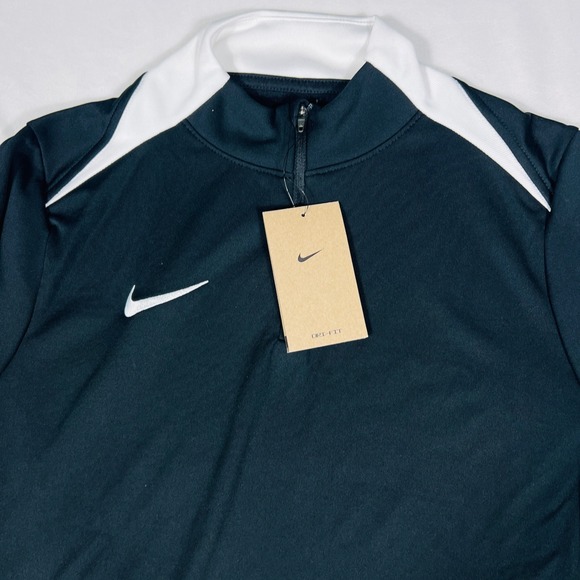 Nike Tops - Nike Womens Dri-FIT Soccer Training Quarter Zip Top Black White FD7669-010 M